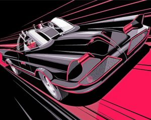 Cool Batmobile Paint By Numbers