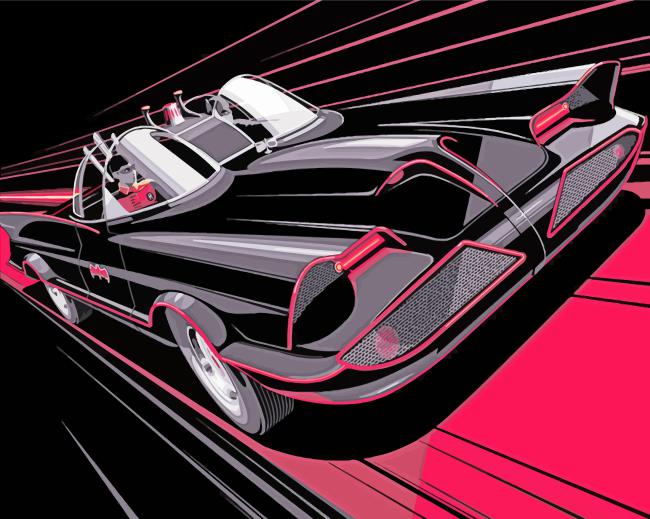 Cool Batmobile Paint By Numbers