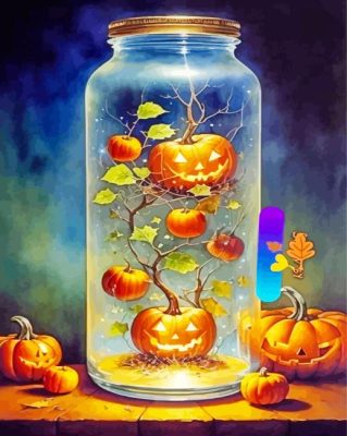Halloween Pumpkins Paint By Numbers 