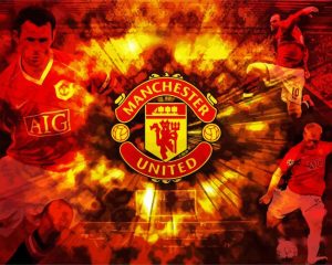 Manchester United Logo And Players Paint By Number