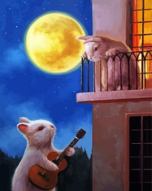 Romantic Rabbits Paint By Numbers