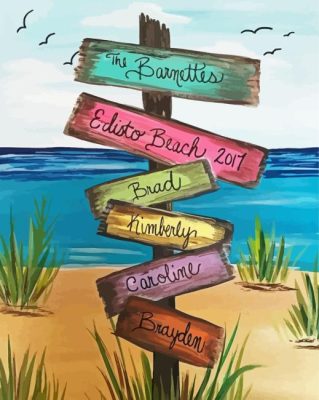 Beach Signs Paint By Numbers 
