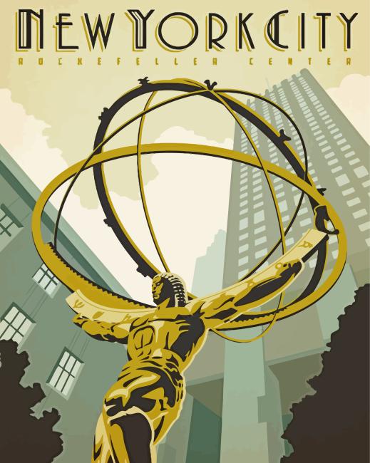 Rockfeller Center NYC Paint By Numbers