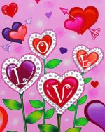 Flowers Heart Paint By Numbers