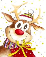 Christmas Reindeer Paint By Numbers