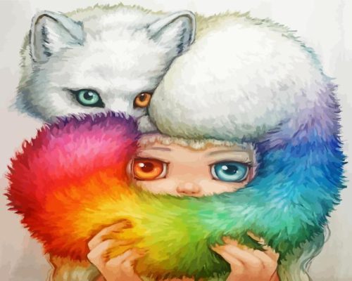 Fox And Girl Paint By Numbers