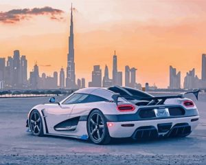 Koenigsegg Agera White Car Paint By Numbers