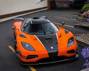 Purple Koenigsegg Agera Paint By Numbers