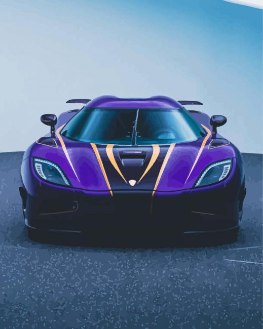 Koenigsegg Sport Car Paint By Numbers