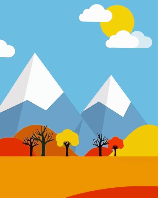 Aesthetic Mountains Paint By Numbers