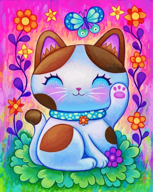 Happy Kitty Paint By Numbers