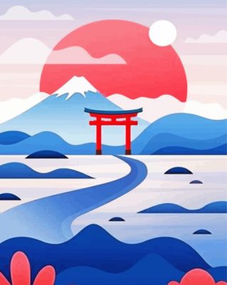 Japan Landscape Paint By Numbers 