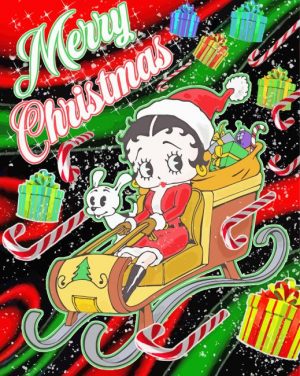 Christmas Betty Boop Paint By Numbers