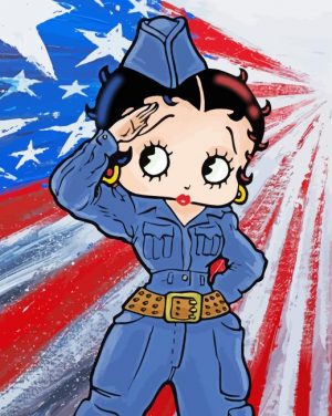 Soldier Betty Boop Paint By Numbers