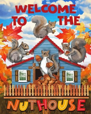 Nut House Fall Paint By Numbers 