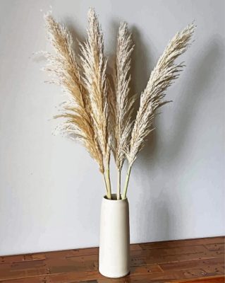 Pampas In Vase Paint By Numbers