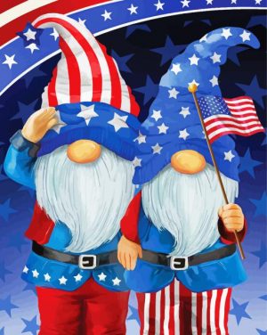 Patriotic Gnomes Paint By Numbers