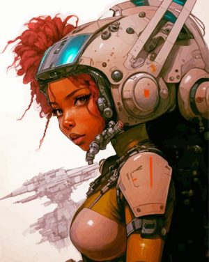 Robot Woman Paint By Numbers