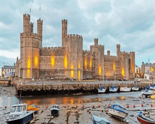 Caernarfon Castle Paint By Numbers 