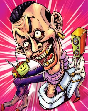 Skibidi Toilet Art Paint By Numbers