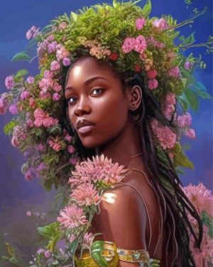 Floral African Queen Paint By Numbers