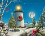 Christmas Lighthouse Paint By Numbers