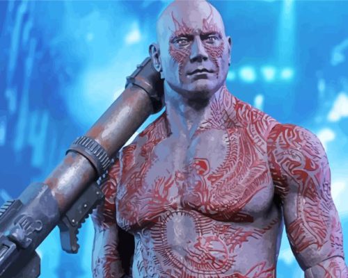 Drax the Superhero Paint By Numbers