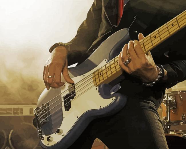 Guitar Bass Player Paint By Numbers