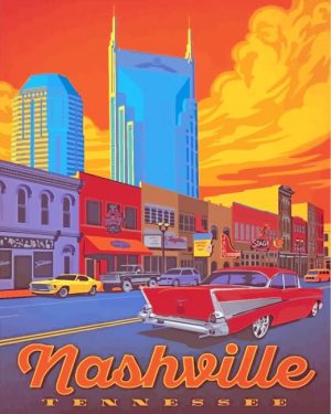 Nashville Tennessee Poster Paint By Numbers art