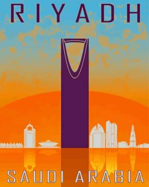 Riyadh Saudi Arabia Poster Paint By Numbers