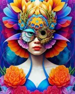 Abstract Floral Lady Paint By Numbers