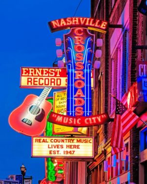 Aesthetic Nashville Paint By Numbers art