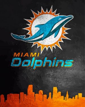 Miami Dolphins Paint By Numbers art
