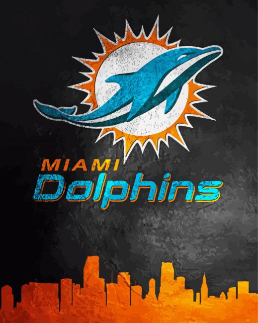 Miami Dolphins Paint By Numbers art