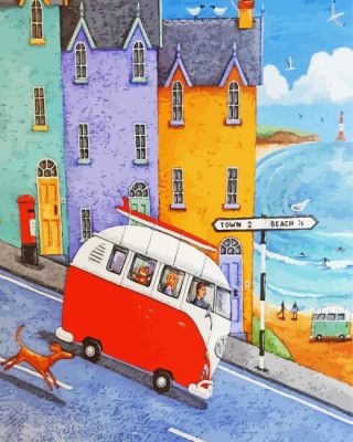 On The Way To The Beach Paint By Numbers 