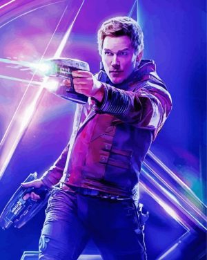 Avengers Endgame Star Lord Paint By Numbers art