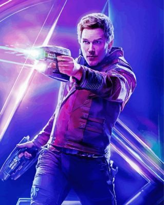 Avengers Endgame Star Lord Paint By Numbers art
