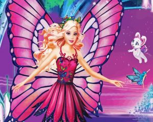 Cute Barbie Mariposa Paint By Numbers