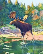 Beautiful Moose Paint By Number