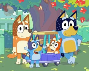 Bluey Cartoon Characters Paint By Number