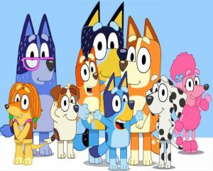 Bluey Cartoon Family Paint By Numbers