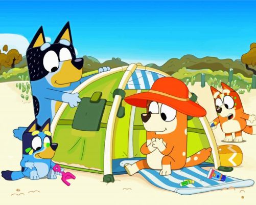 Bluey Cartoon Characters Paint By Number
