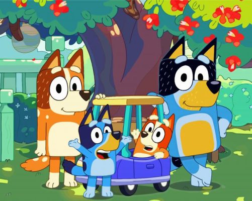 Bluey Family Paint By Numbers 