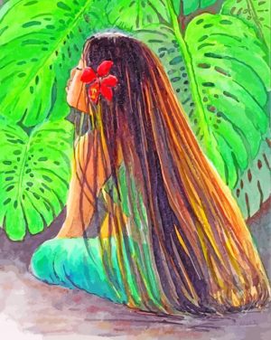 Hawaiian Girl Paint By Number
