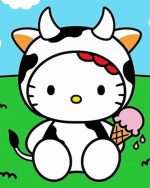Hello Kitty Cow Paint By Number