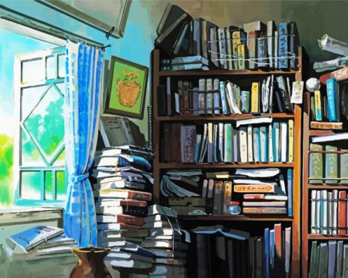 Studio Ghibli Library Paint By Number