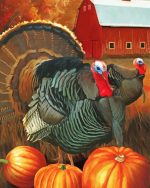 Turkey Birds In the Fall Paint By Number