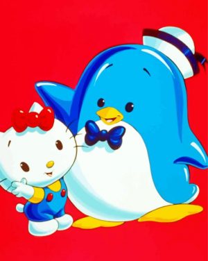 Tuxedo Sam And Hello Kitty Paint By Number