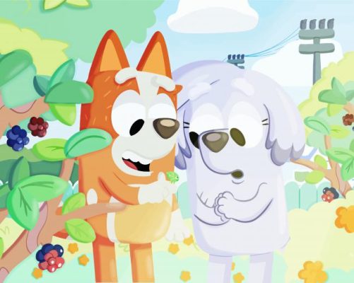 Adorable Bluey Bingo Paint By Number