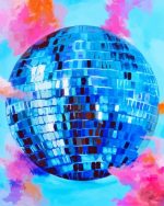 Blue Disco Ball Paint By Number